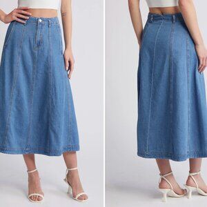 Vero Moda Brynn Denim Midi Skirt NWOT